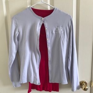 AXO sweater and 3/4 sleeve shirt
